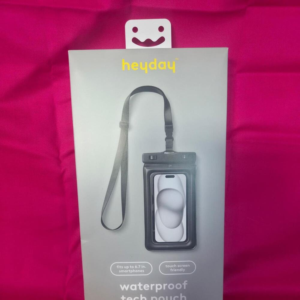 Heyday black waterproof phone pouch